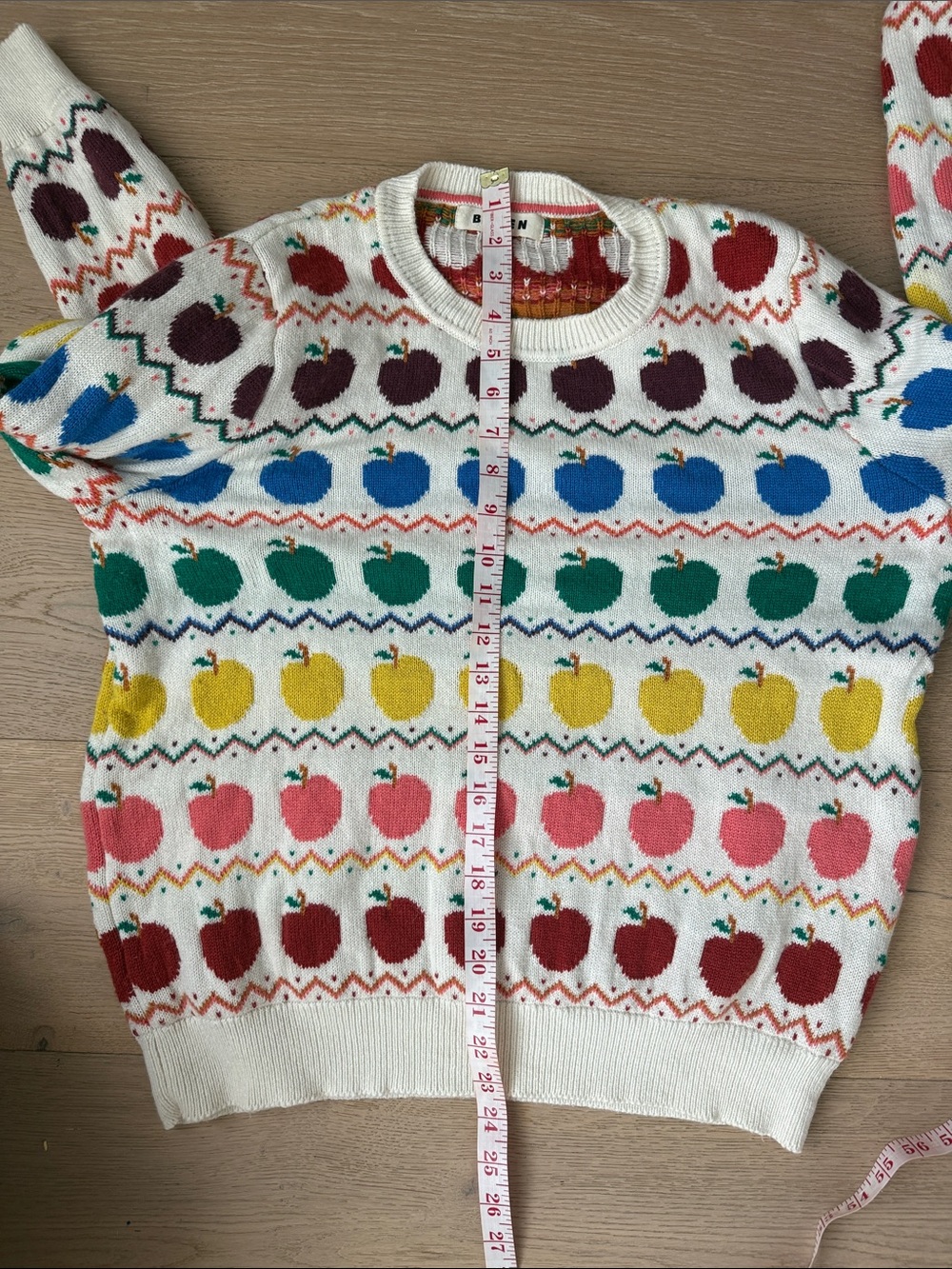 Rare Boden Edie Fair Isle Apple Sweater – Size L - Picture 7 of 8